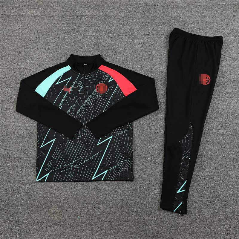 Sudadera Entrenamiento Manchester City 2023/2024 Niño Kit Negro/Verde/Rojo